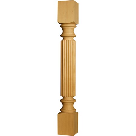 Osborne Wood Products 35 1/2 x 4 Husky Reeded Island Leg in Red Oak 1766O